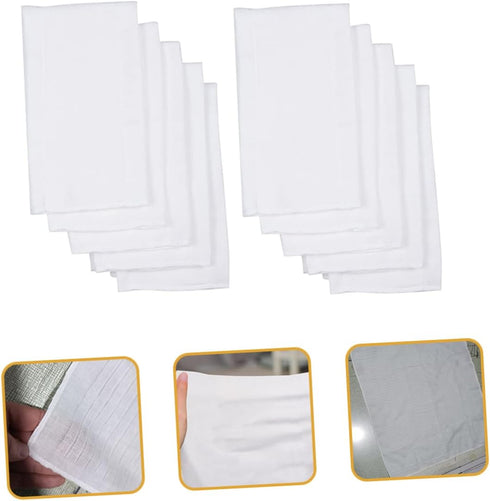 CVUTOVO 60x60cm -Pack Cotton Burp Cloths and Reusable Cloth Diaper Inserts for Newborns Absorbent Washable Leak-Proof