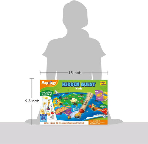 Imagimake Mapology Hidden Quest World Map Board Game | Educational Toys for Kids 6-12 | Gift for 6 Year Old