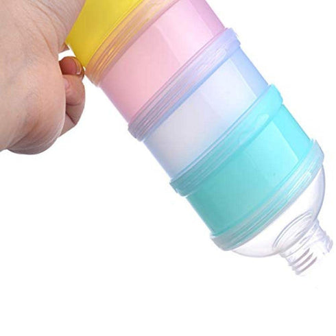 Wedhapy 4 Baby Formula Container Layer Milk Powder Dispenser, Formula Milk Powder Scoop, Infant Infant Food Box