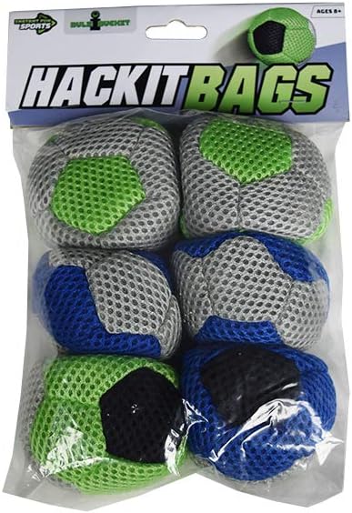 BULZiBUCKET 6-Piece Replacement Bags by Water Sports, Next-Generation Cornhole Beach Games in Green/Black