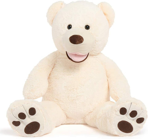 MorisMos Giant Teddy Bear - Large 3ft Beige Plush Stuffed Animal for Kids and Girlfriend