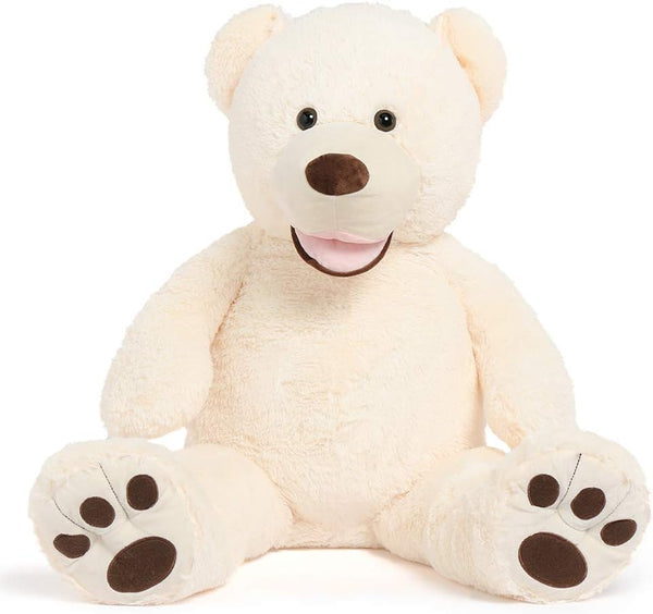 MorisMos Giant Teddy Bear - Large 3ft Beige Plush Stuffed Animal for Kids and Girlfriend