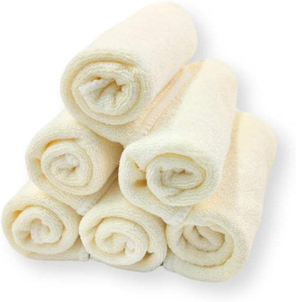 Generic Baby Washcloths 6-Pack, Ultra Soft Viscose, 7.87 x 7.87 inches, 2-Layer Deluxe,