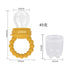 Fruit Pacifier Feeder Baby Fruit Food Feeder Pacifier Silicone Fruit Feeder Baby Fruit Feeder Pacifiers Teething Relief Toys for Baby Kids Children(Dark Yellow