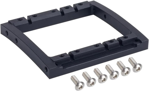 SCX10 II Servo Mount Bracket,LCG Frame Bumper Mounts,Steering,Winch Dual Servo Mounts for 1/10 RC Rigs Crawler Capra SCX10 II Axle Comp TGH Rails LCG Chassis Kit Upgrade Part (Black)