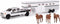 TOMY 1:32 Scale Ford F-350 Pickup Truck with Horses and Horse Trailer