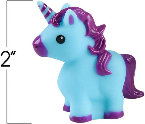 ArtCreativity Unicorn Rubber Toys for Kids, Pack of 12, 2 Inch Floating Bath and Pool Water Toys