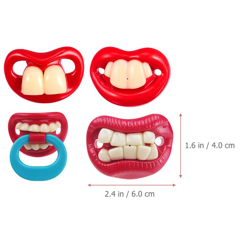 LUOZZY 8pcs Funny Baby Pacifiers Silicone Newborn Baby Teeth Pacifiers Cute Baby Pacifier Soft Newborn Soothing