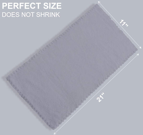 8 Pack Burp Cloths for Baby - Ultra Absorbent 20" x 10" Hand Washcloths, Newborn Towel Set (Grey)