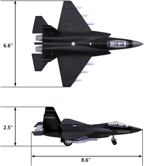Pull Back Stealth Bombers & Fighter Planes - Alloy Toy Aircraft