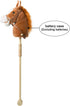 HollyHOME Handcrafted Stick Horse Plush - 36 Inches Dark Brown with Real Pony Sounds for Kids Toddlers