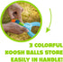 Koosh Slingshot for Kids - Comes with 3 Mini Balls, Outdoor Play Toy for Ages 6 and Up, Storage in Handle