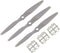 uxcell RC Propellers CW 6x4 Inch 2-Vane for Airplane Nylon Gray 3Pcs