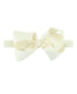 RuffleButts Ivory Bow Headband for Girls - One Size