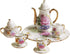 SXFSE Dollhouse Decoration Kitchen Accessories, 8pcs Dining Ware Porcelain Tea Cup Set Pink