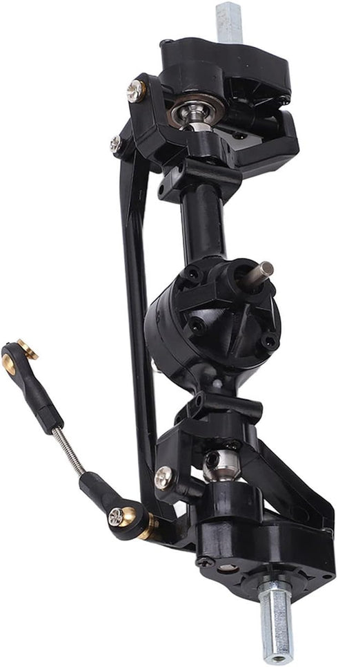 Qiilu C24 Upgrades, C24 Axle Upgrade Metal Front Rear Axle for C14 C24 C34 C44 B14 B24 1/16 RC Car Parts