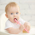 Fu Store Hollow Teether Tube with Safety Shield, 5 Pack Silicone Chew Straw Toy for Babies 3-12 Months BPA Free
