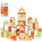 Pidoko Kids 100pcs Building Blocks for Toddlers 1-3, Wooden Blocks for Kids