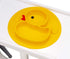 Linowos Silicone Divided Toddler Plates - Portable Non-Slip Suction Plates for Children, BPA Free (Duck-Yellow)