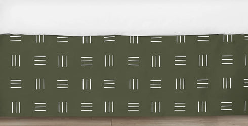 Sweet Jojo Designs Hunter Green Boho Mudcloth Boy Girl Baby Crib Bed