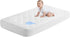 1 Pack, 52''x28'', SLEEP ZONE Waterproof Crib Mattress Protector Elastic Fitted Twin Mattress Pad Ultra Soft