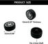 URIMPAVIDO 10PCS 25mm (2.5x25mm) Toy Car Wheels Rubber Tire Wheels with Metal Shaft for RC Car Truck DIY Model Toy
