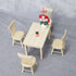 Toddmomy Doll Furniture Set, Miniature Table Chair for 1/12 Scale Dollhouse Kitchen Decoration