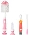Ariseno 4-in-1 Baby Bottle Brush Set, Including Nylon Bottle Brush, Cap, Straw,