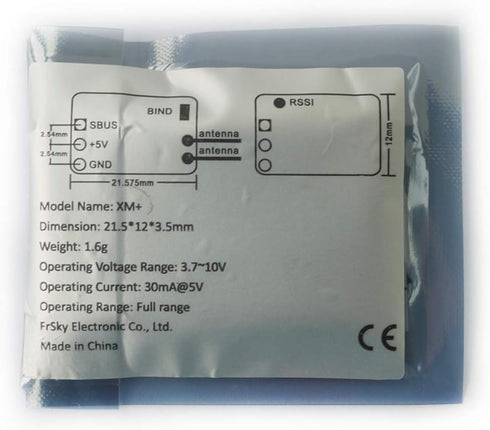 FrSky XM Plus Mini Receiver, up to 16CH, 1.6g Full Range for Micro Drone
