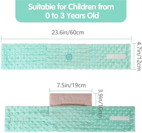 Tummy Upset 0-3 Colic and Gas Relief for Newborns and Infants, Flaxseed Heated Wrap, Baby Swaddling Belt with Soothing