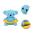 TOYANDONA Bear Shaped Bath Thermometer for Newborns, Sky-Blue Water Temperature Gauge with Floating Design, Safe