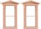 TOYANDONA Mini Toys 2 Pieces Windows Wooden Miniature Scene Doll Home Craft Ornament Doll House Furniture