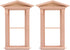 TOYANDONA Mini Toys 2 Pieces Windows Wooden Miniature Scene Doll Home Craft Ornament Doll House Furniture