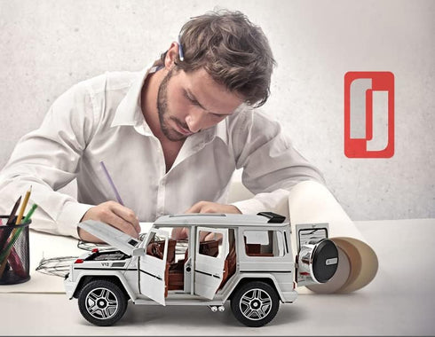 EROCK Exquisite 1/24 Benz G63 AMG Model Car, Zinc Alloy Pull Back Toy with Sound and Light for Kids Gift
