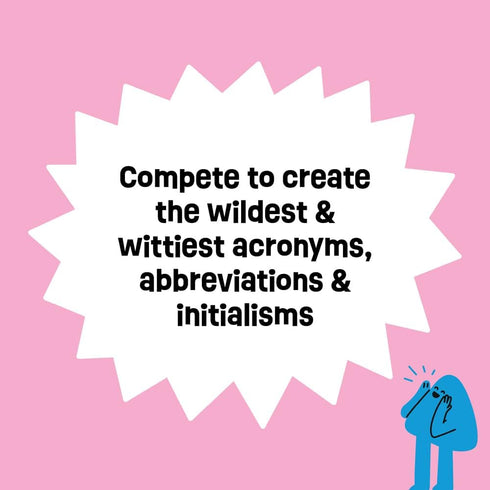 Ridley's Games Wacronyms Funny Acronym Word Game for Friends and Families, 3-12 Players | 15-60 Minute Game Play