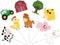 WERNNSAI 36 PCS Farm Cupcake Toppers, Animal Birthday Decorations for Kids Baby Shower Tractor Theme Party