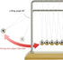 Newtons Cradle Pendulum with 7 Balls - Balance Ball Science Gadget with Wood Base for Home and Office