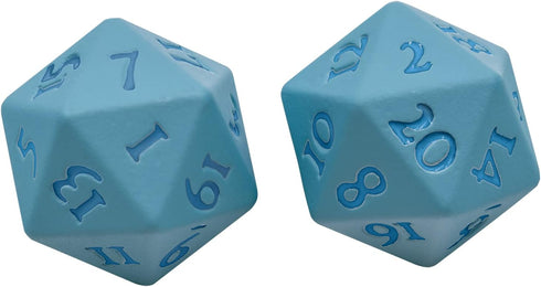 Ultra PRO Vivid Heavy Metal Dice Set: Light Blue 2ct for Role Playing Games