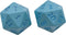 Ultra PRO Vivid Heavy Metal Dice Set: Light Blue 2ct for Role Playing Games