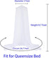 BCBYou Bed Canopy Mosquito Net with Fluorescent Stars for Baby, Kids, and Adults, White