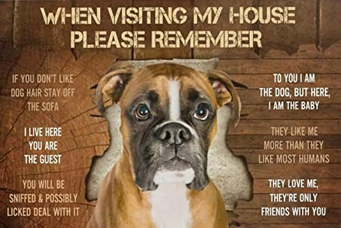 Jigsaw Puzzles 1000 Piece for Adults Boxer Dog House Rules When Visiting My House Please Rememberr for Youth Children Home Decor Development Games Famil Game Toys Best Gift