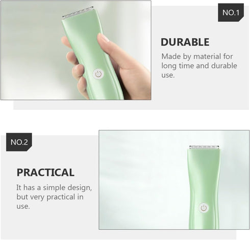 Trimmer Vaguelly Hair for Newborns Cordless Rechargeable Hair Clipper Cutter Quiet for Haircuts Light Green