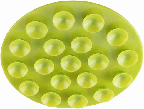 Children's Tableware Sucker Baby Kids Magic Suction Mat, Portable Double-Sided Anti-Slip Plate Bowl Cutlery (Green)