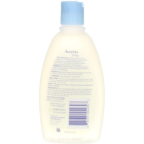 Pharmapacks 12z 12z Aveeno Baby Wash & Shampo Size Aveeno Baby Wash & Shampoo