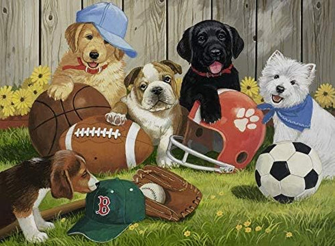 Ravensburger Let's Play Ball! 200-Piece Jigsaw Puzzle - Perfect for Kids, Unique Puzzle Pieces, Anti-Glare Surface