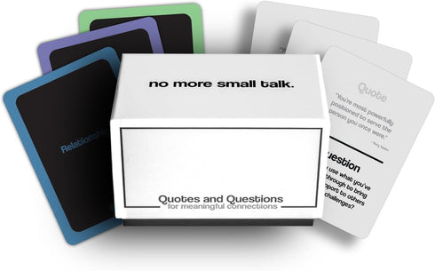 NO MORE SMALL TALK Quotes & Questions for Meaningful Connections - Conversation Card Game by Nicholas