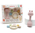 Set, 3-24 Baby Teether and Rattle Toy BPA-Free, Food-Grade Silicone, Easy-Grip Teething Rattle for Babies, Soothing