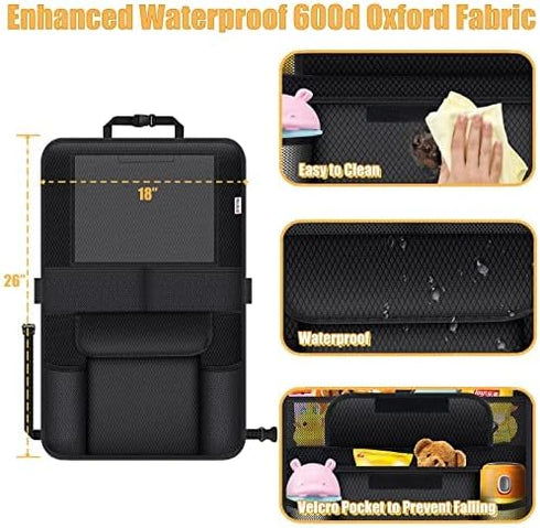 Kick Mats Back Seat Protector, 1Pc Waterproof Oxford Seat Back Protector for Kids, Back of Seat Protector for Kids Feet