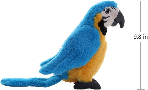 Levenkeness Macaw Parrot Plush, Blue Bird Stuffed Animal Toy Gifts for Kids 9.8"