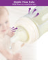 Bottle,3m+,Size 4 Count Baby Bottle Nipple for Gulicola Natural Glass M Soft Silicone Nipples,Meudim Flow